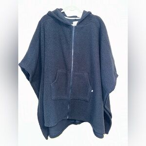 Koolaburra by UGG Plus Size Cozy Popcorn Zip Up Sherpa Hoodie Poncho.